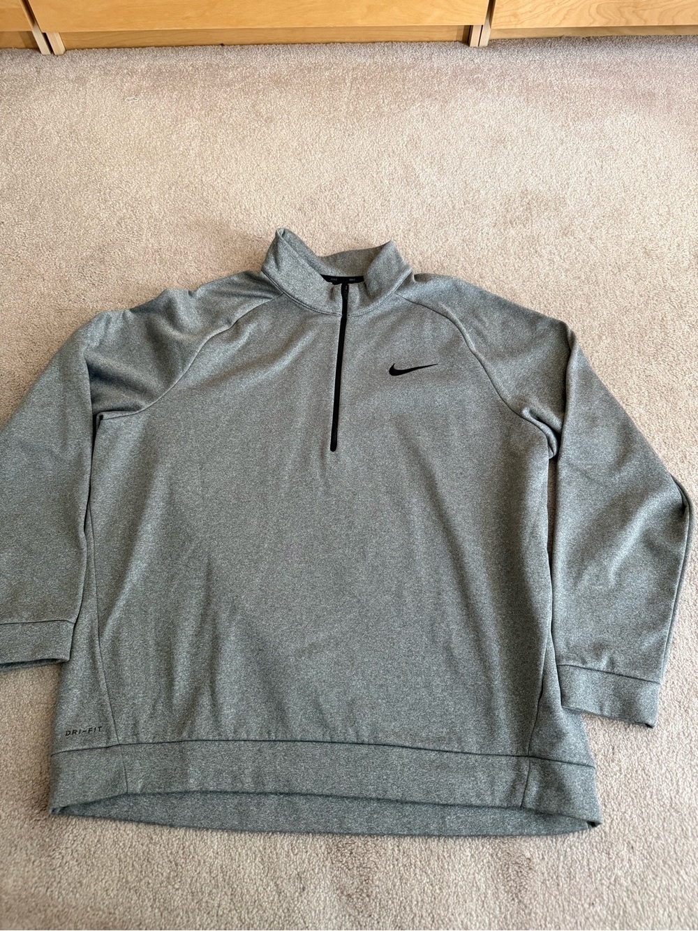 Nike Heather Grey Quarter-Zip Dri-FIT Pullover